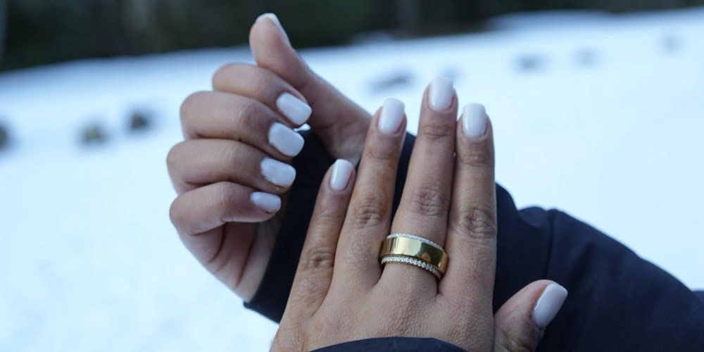 Natural white manicured nails by Nails by Charan
